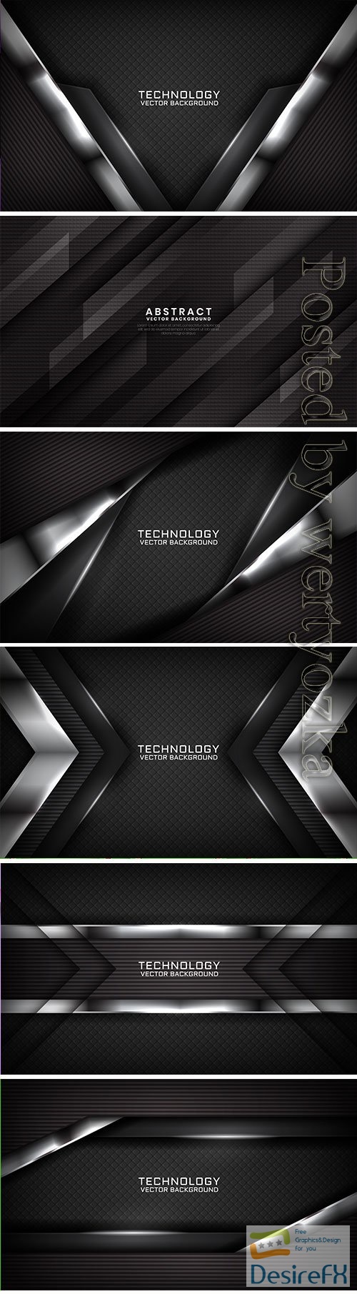 Abstract 3d black technology background with light effect on dark