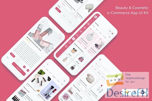 Beauty &amp; Cosmetic e-Commerce App UI Kit