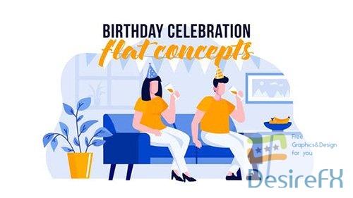 Birthday Celebration - Flat Concept 31777993