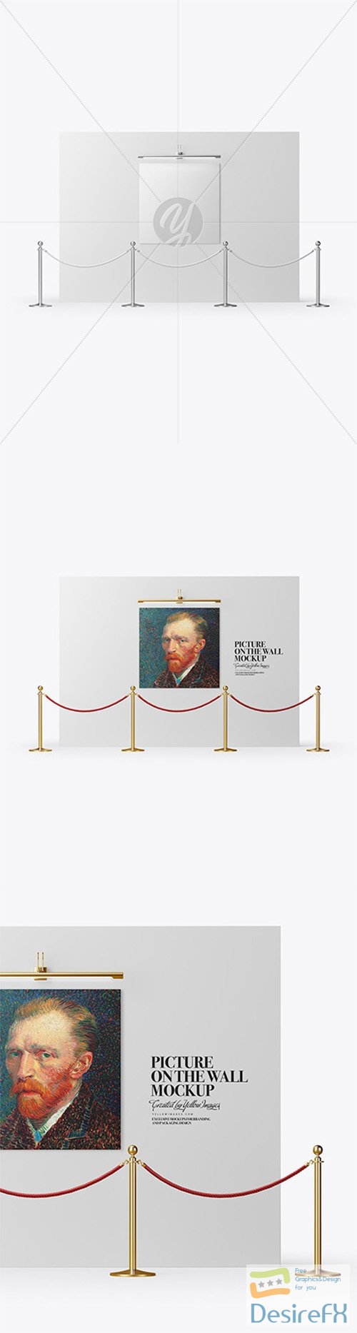 Canvas Picture on the Wall Mockup 82035 TIF