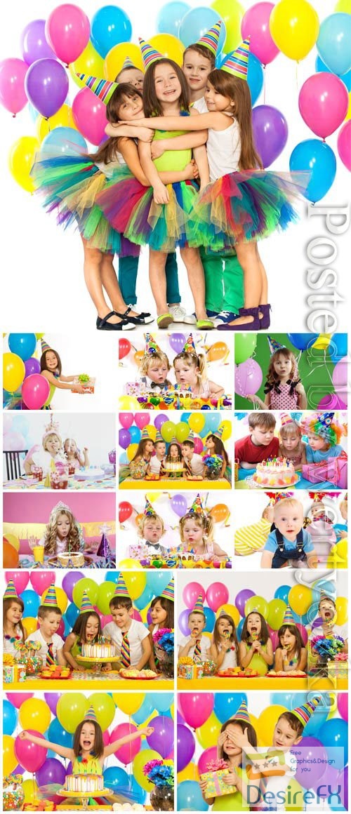 Children's birthday stock photo