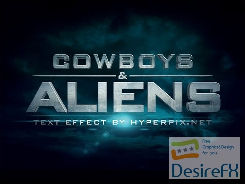 Cinematic 3D Text Effect PSD Design Template