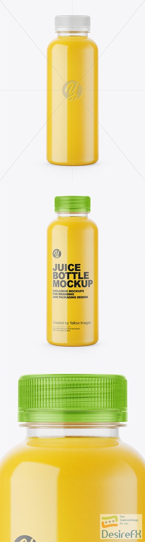 Clear Bottle with Orange Juice Mockup 82132 TIF