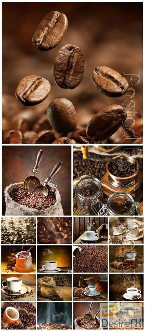 Coffee, grinder and coffee beans stock photo