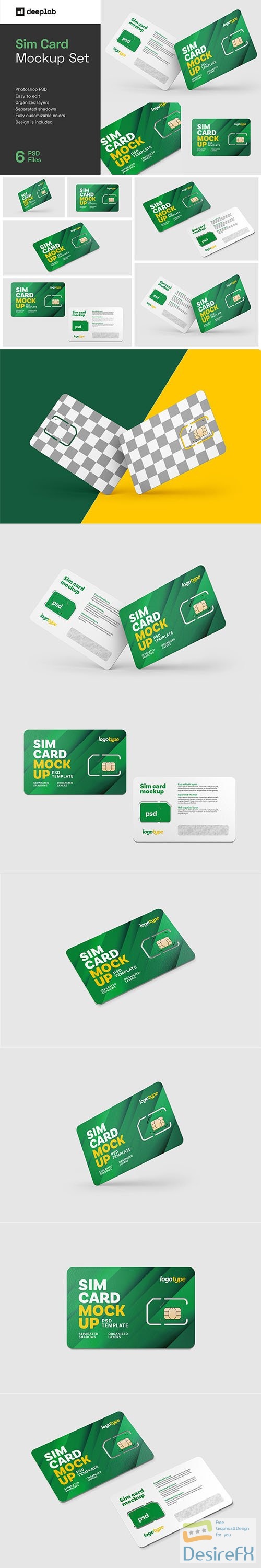 CreativeMarket - Sim Card Mockup Set 6061364