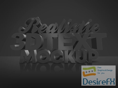Dark 3D Text Effect PSD Design Template