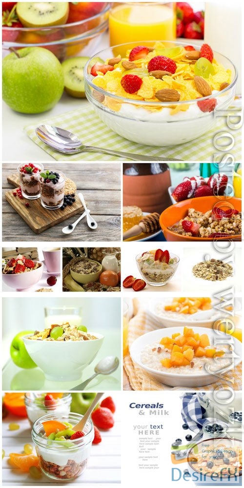 Delicious and healthy breakfast stock photo