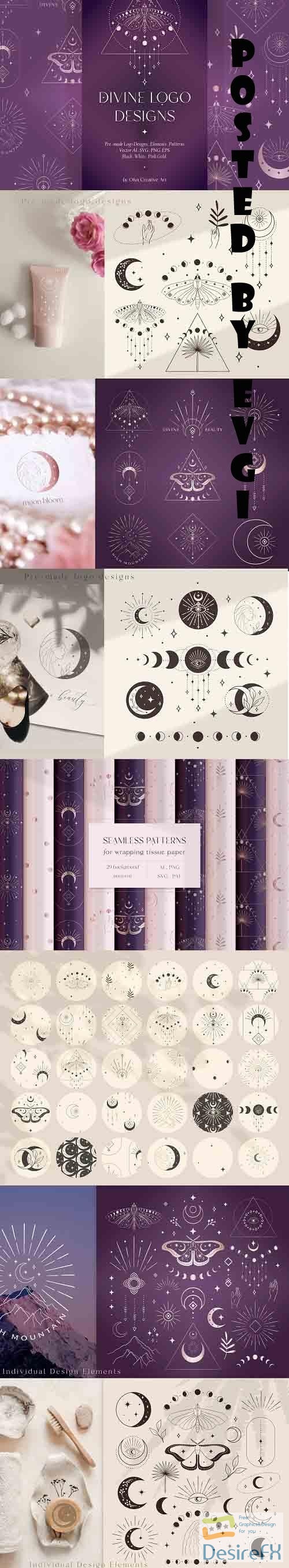 Divine Beauty Logo Designs, Elements and Patterns Collection - 6131969