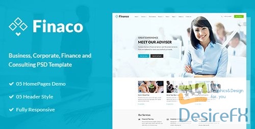 Finaco - Finance Corporate PSD Template 15434658