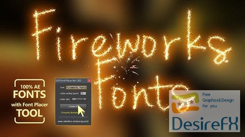 Fireworks Animated Font Pack with Tool 31992844