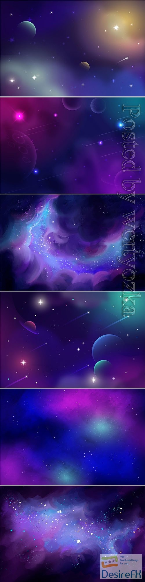 Gradient galaxy vector background