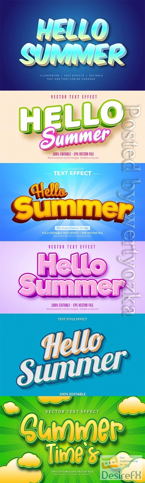 Hello summer text effect