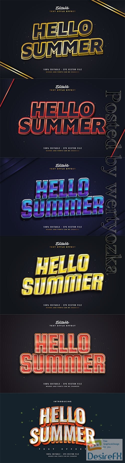 Hello summer text with vintage style