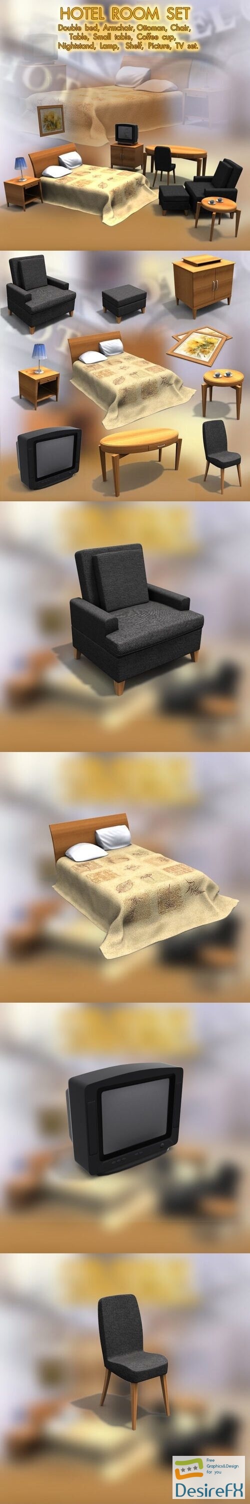 Hotel Room 01 3D Model