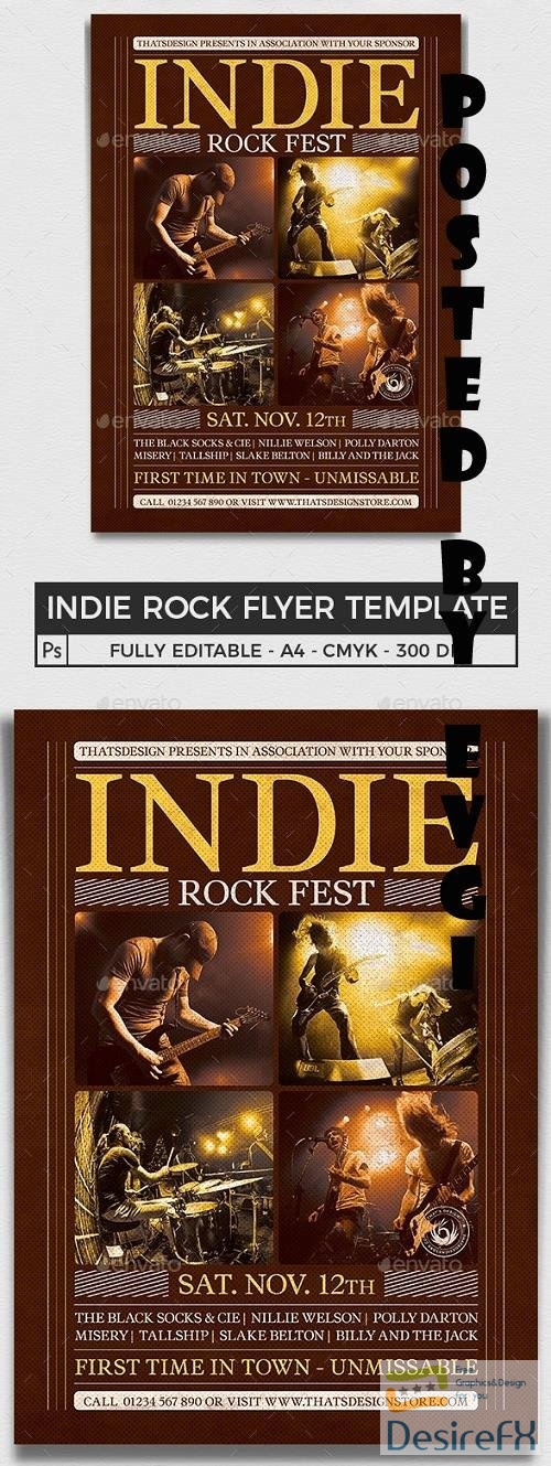 Indie Rock Flyer Template V8 - 25531252 - 4480153