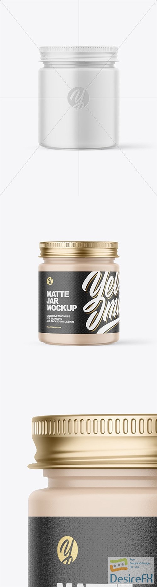 Matte Cosmetic Jar with Metallic Cap Mockup 80014 TIF