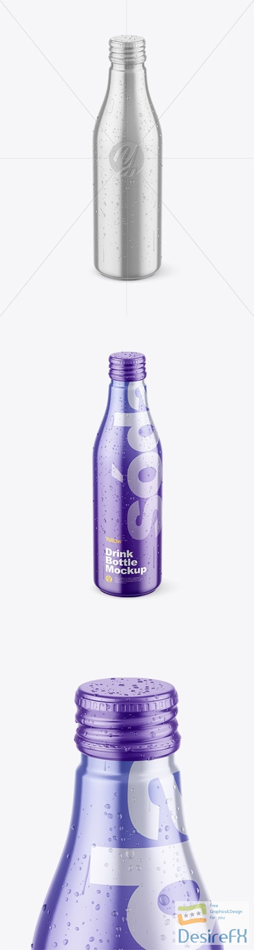 Metallic Drink Bottle w/ Drops Mockup 78314 TIF