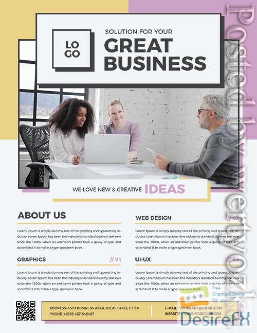 Modern Corporate Business Flyer PSD Design Template