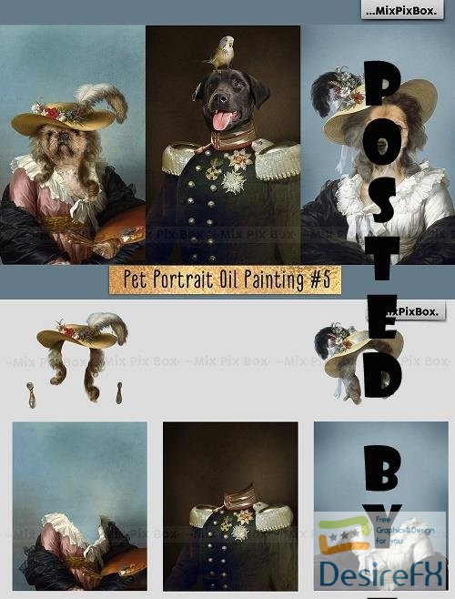 Pet Portrait Oil Background v.5 - 6120192