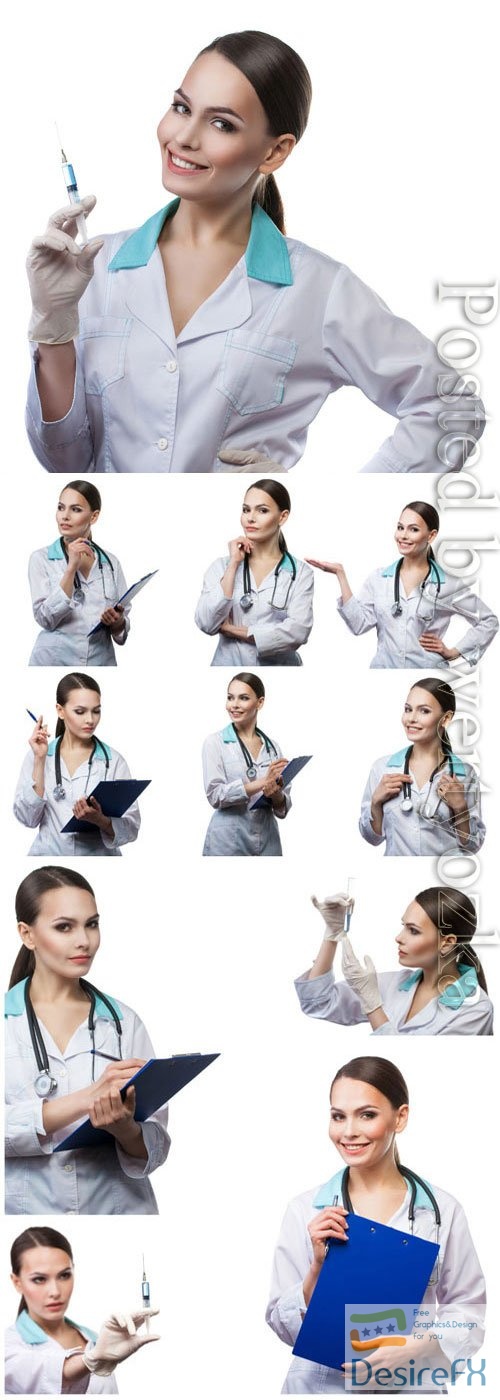 Pretty woman doctor stock photo