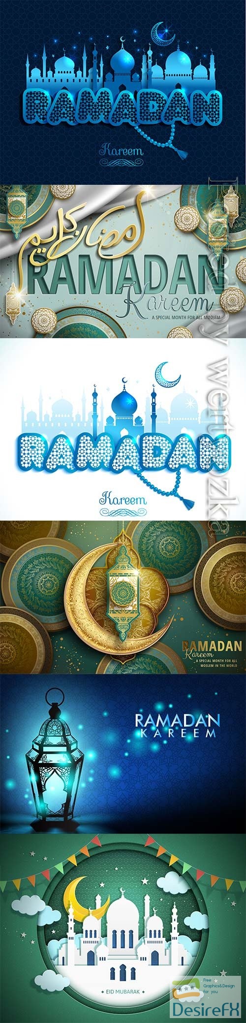 Ramadan kareem colorr vector illustration