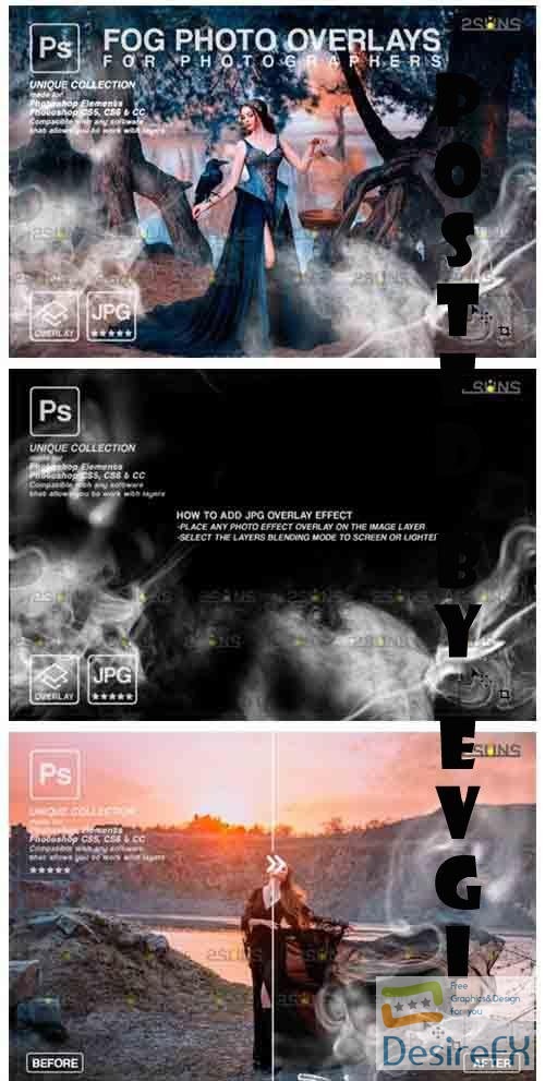 Smoke backgrounds &amp; Smoke bomb overlay, Photoshop overlay V2 - 1213553