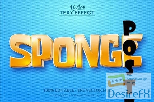 Sponge text, cartoon style editable text effect - 1369988