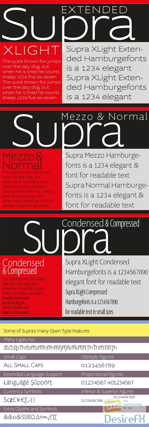 Supra Font Family 5-Weights