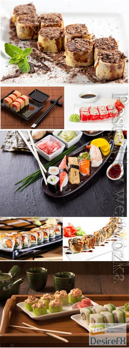 Sushi set stock photo