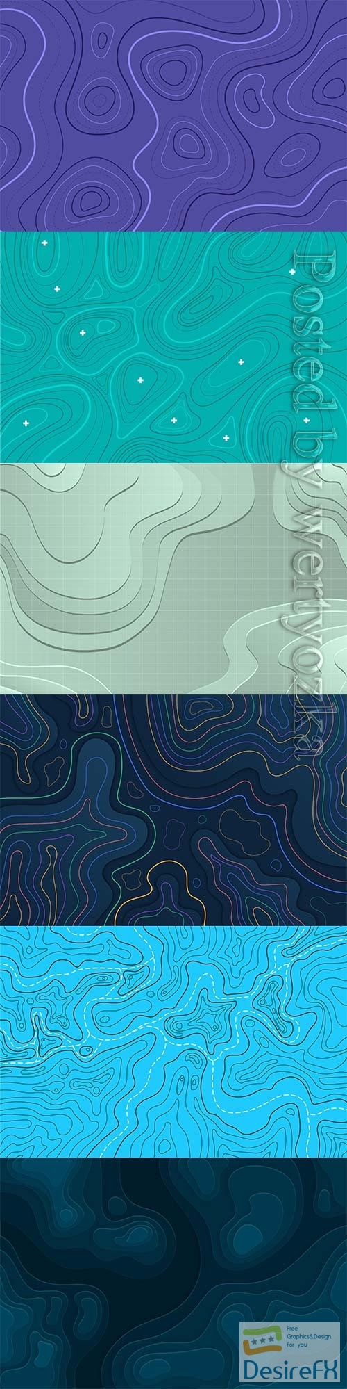 Topographic map wallpaper vector concept