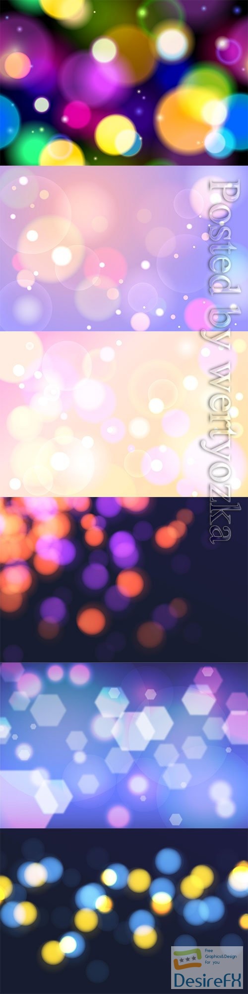 Vector backgrounds with multicolored highlights