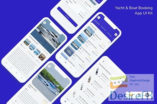 Yacht &amp; Boat Booking App UI Kit