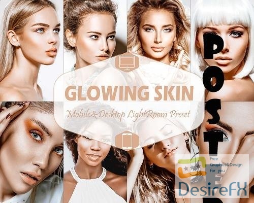 10 Glowing Skin Mobile &amp; Desktop Lightroom Presets