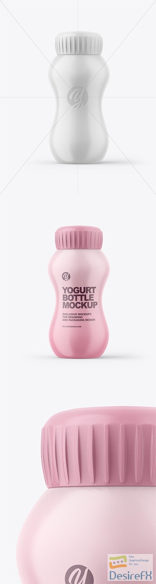 125ml Matte Yogurt Bottle Mockup 80742 TIF