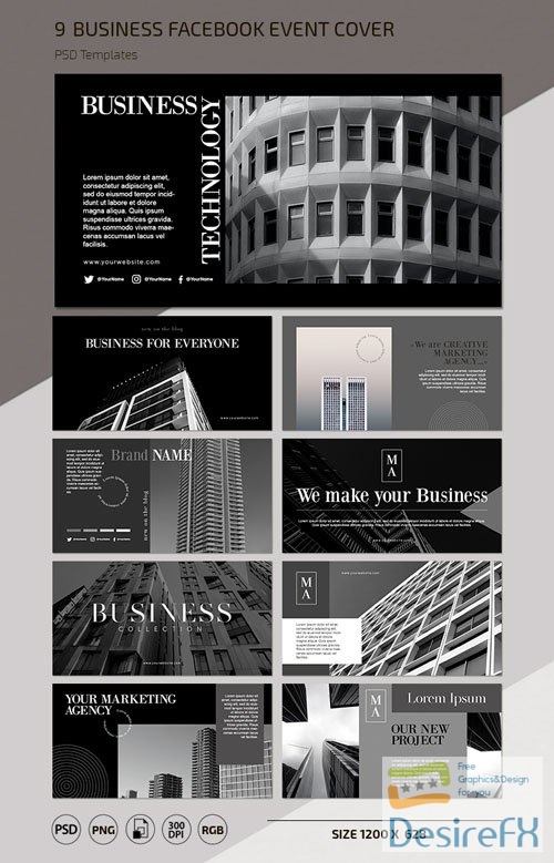 9 Business Facebook Event Cover PSD Templates