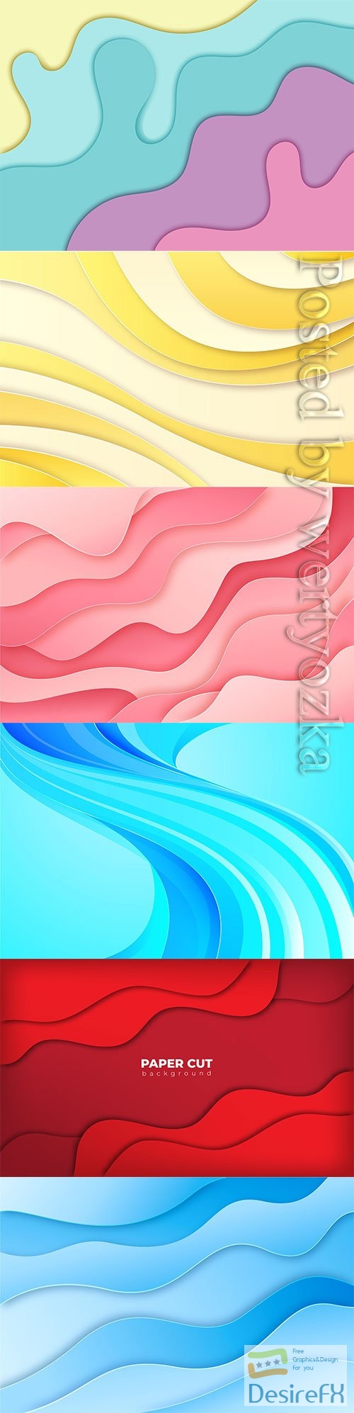 Abstract backgrounds with lines and waves design in vector