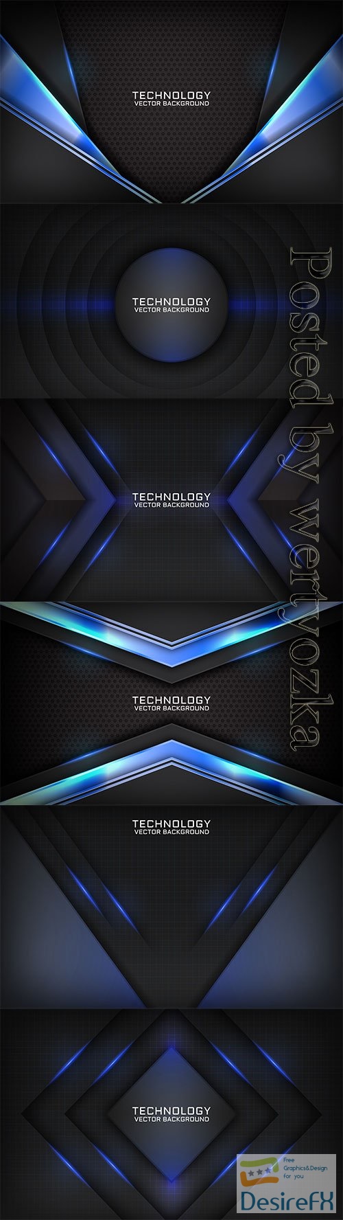 Abstract vector backgrounds with blue design