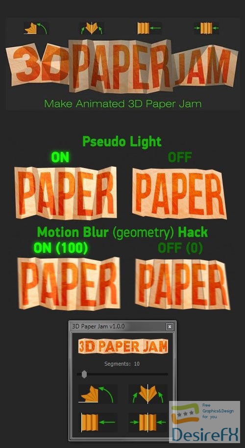 Aescripts 3D Paper Jam 1.2 Plug-in for After Effects