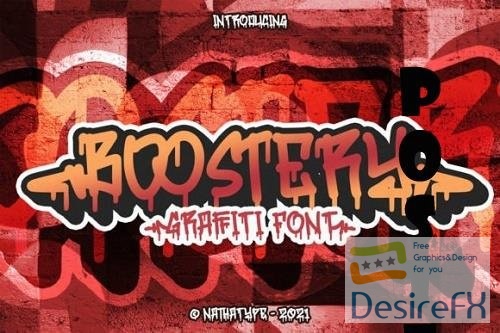 Boostery dramatic, creepy styled display font