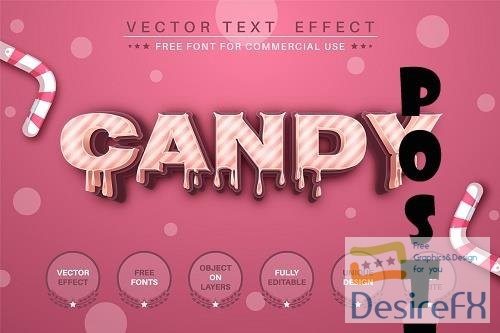 Candy - editable text effect - 6219586