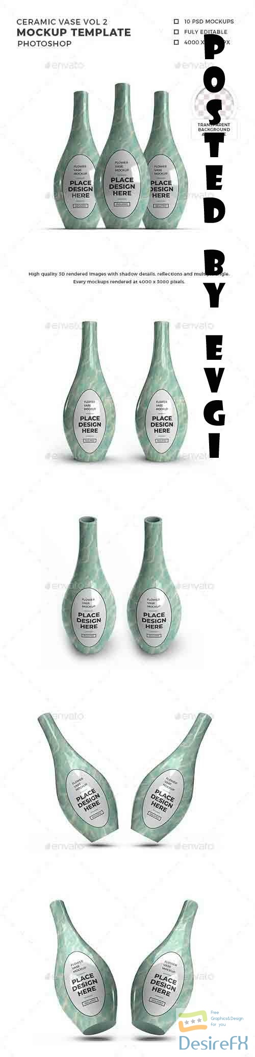 Ceramic Vase 3D Mockup Template Vol 2 - 32458681