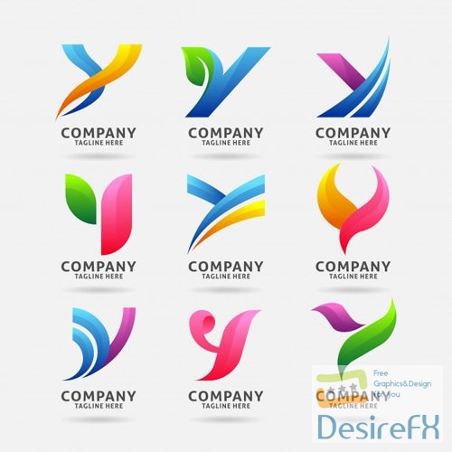 Collection of letter y modern logo vector design