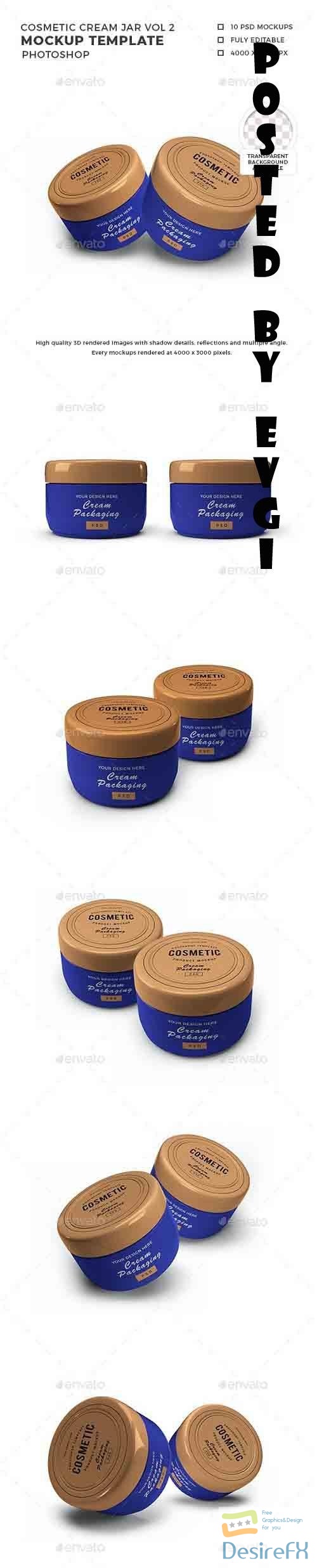 Cosmetic Cream Jar Mockup Template Vol 2 - 32498399