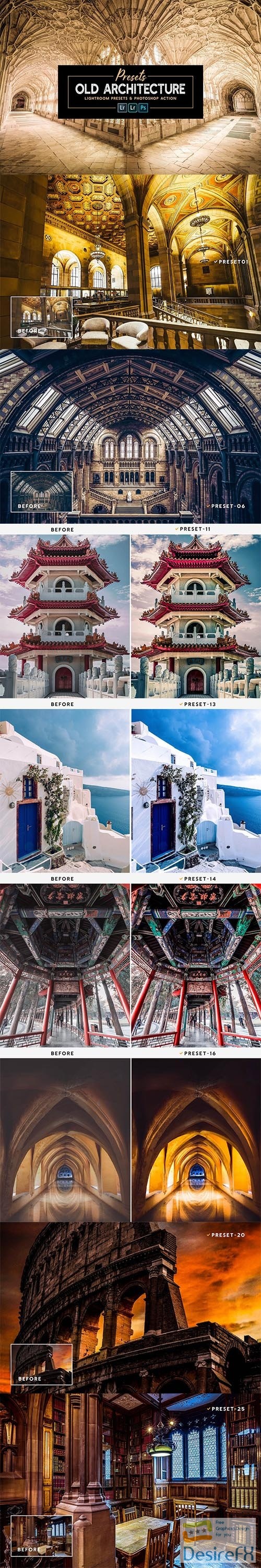 CreativeMarket - OLD ARCHITECTURE lr Presets &amp; Action 6191151