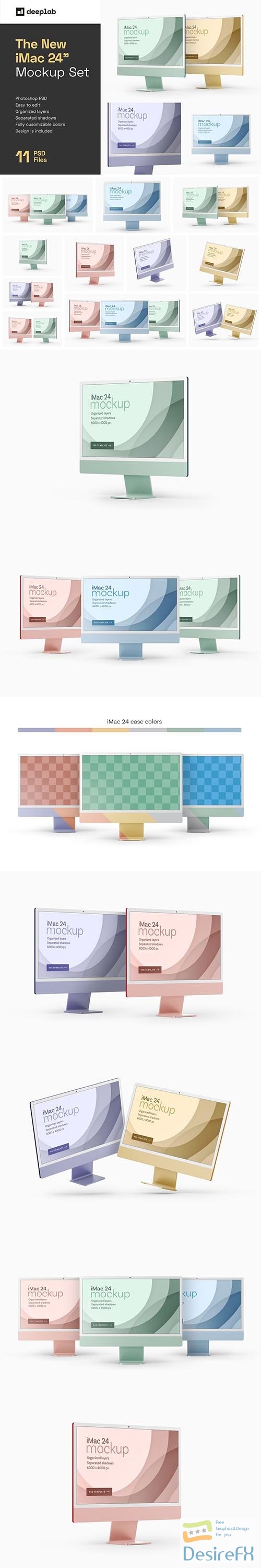 CreativeMarket - The New iMac 24” Mockup Set | 2021 6103240