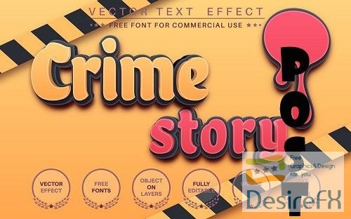 Crime story - editable text effect - 6223816