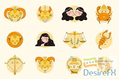 Design zodiac sign collection