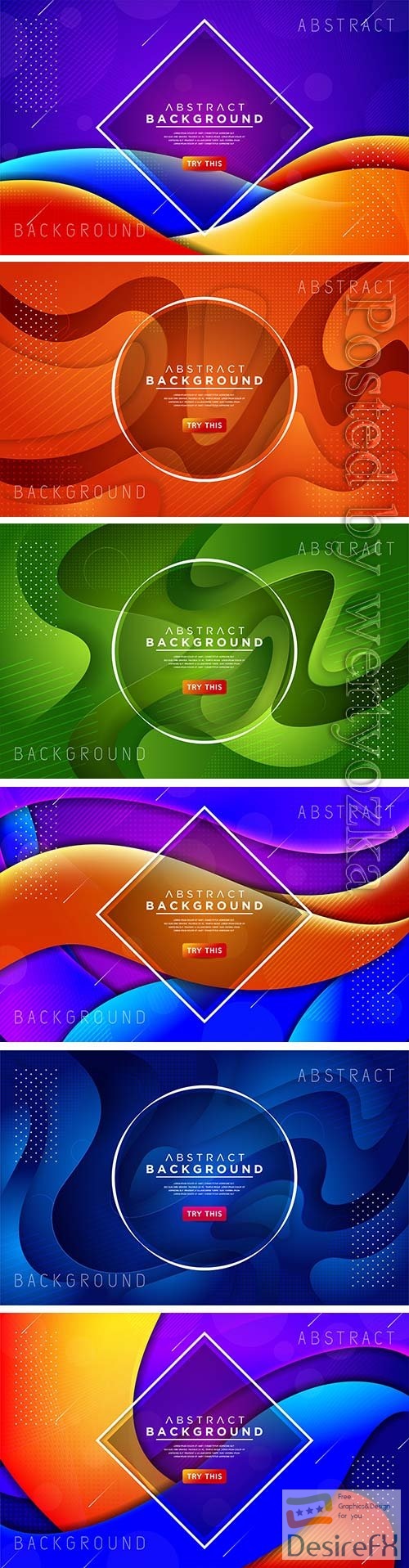Dynamic modern colorful liquid 3d vector background
