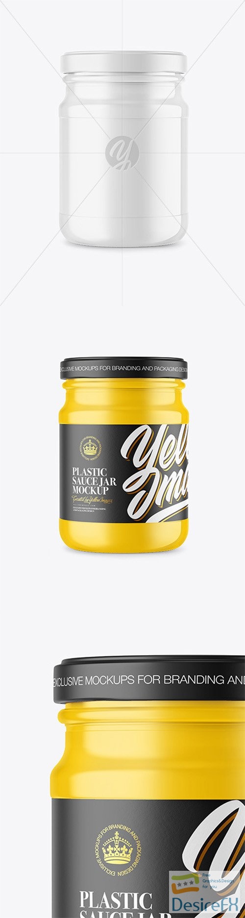 Glossy Plastic Sauce Jar Mockup 80628 TIF