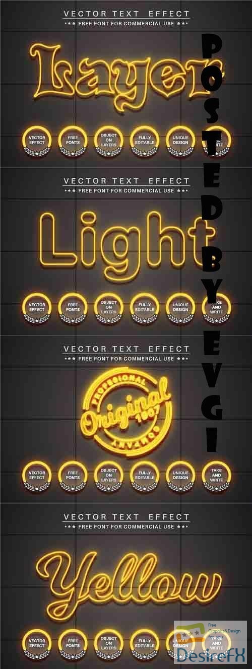 Glow outline - editable text effect - 6186772